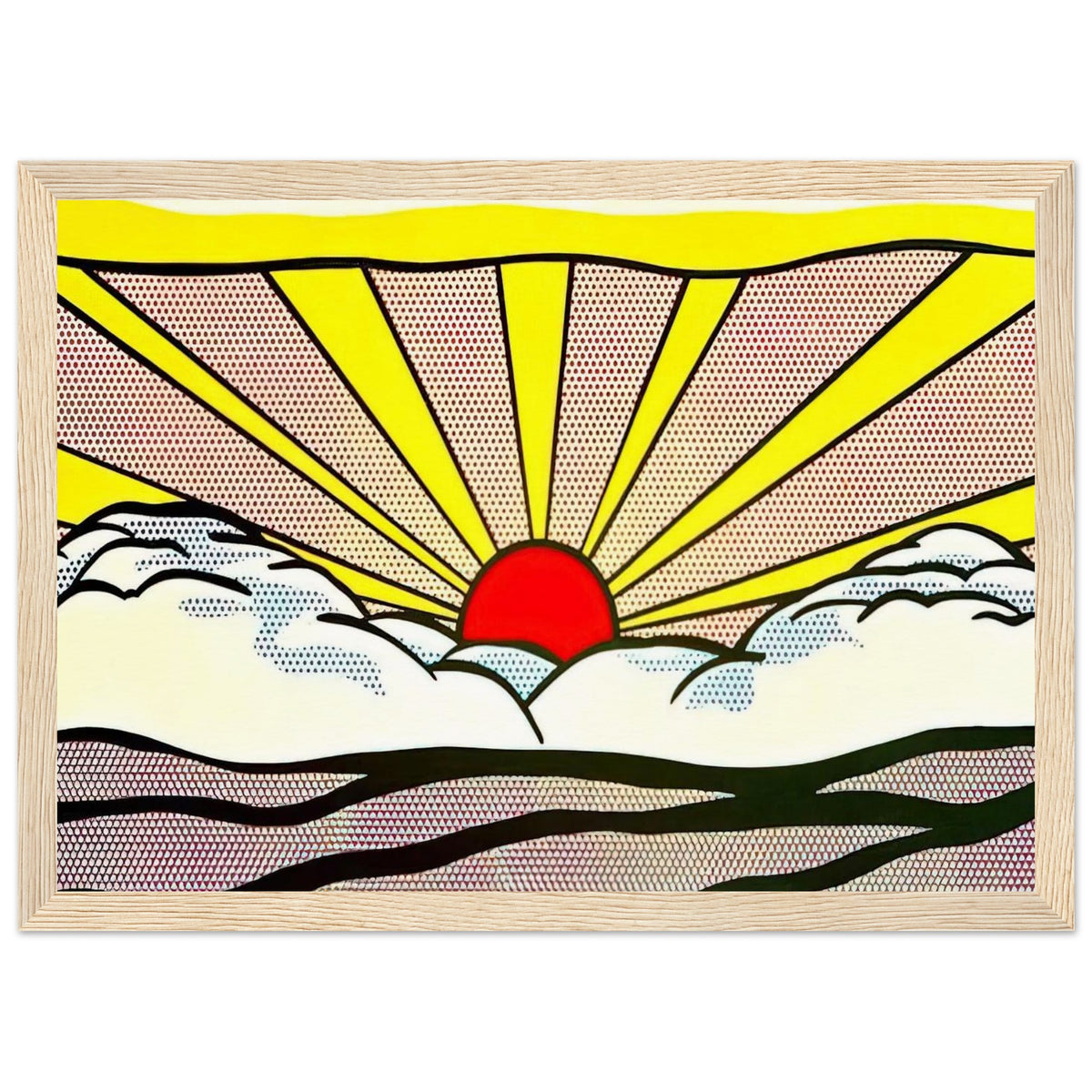 SUNRISE 1965 Framed Poster | Roy Lichtenstein Framed Prints Wall Art | Roy Lichtenstein Shop