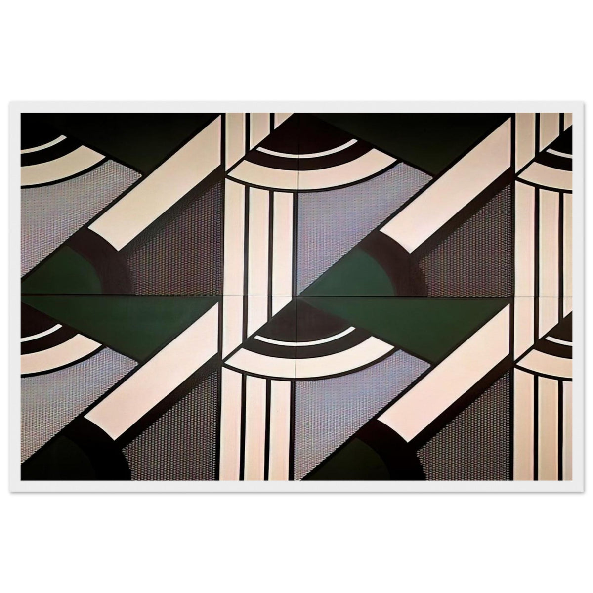 MODULAR PAINTING WITH FOUR PANELS 6 1970 Framed Poster | Roy Lichtenstein Framed Prints Wall Art | Roy Lichtenstein Shop