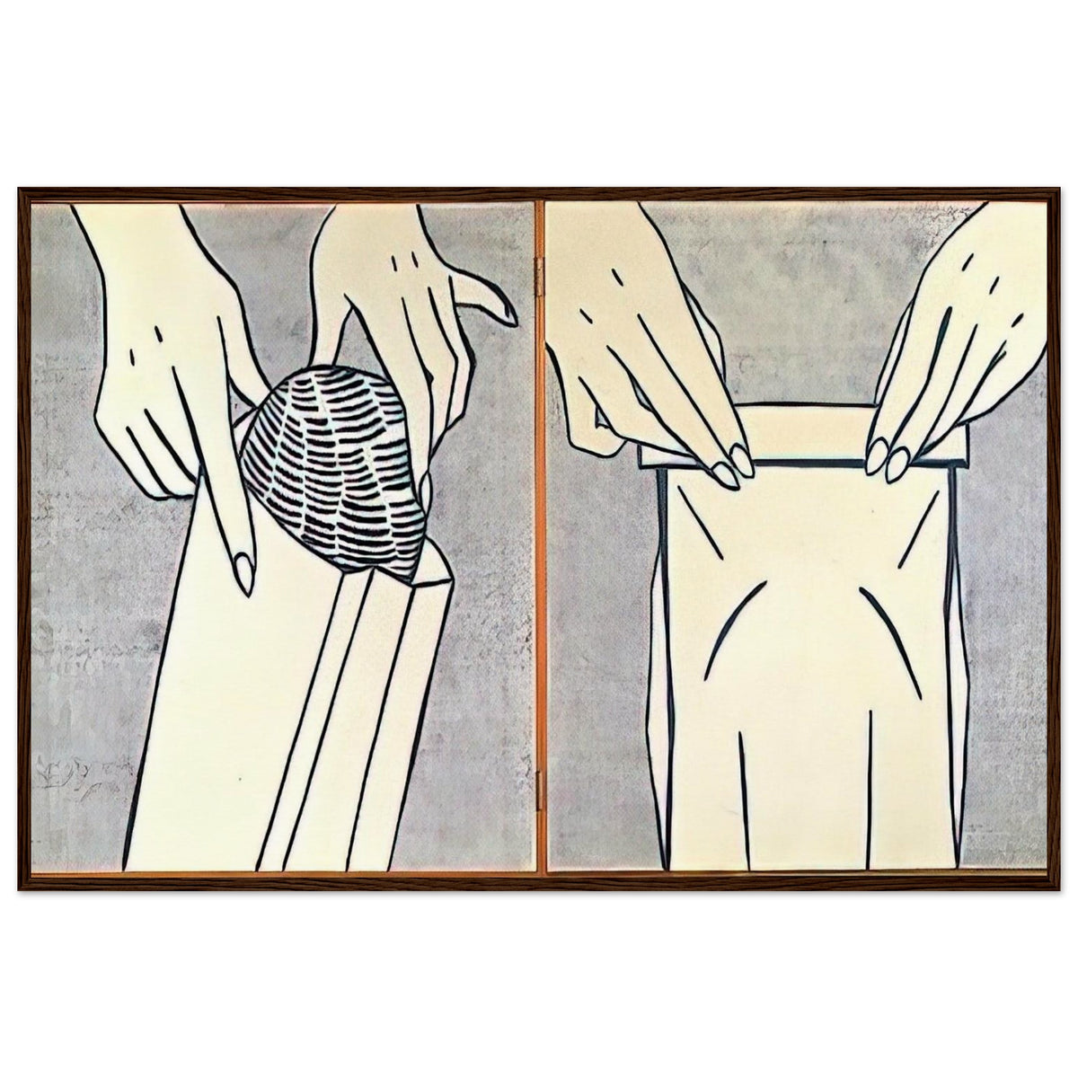 BREAD IN BAG 1961 Framed Poster | Roy Lichtenstein Framed Prints Wall Art | Roy Lichtenstein Shop