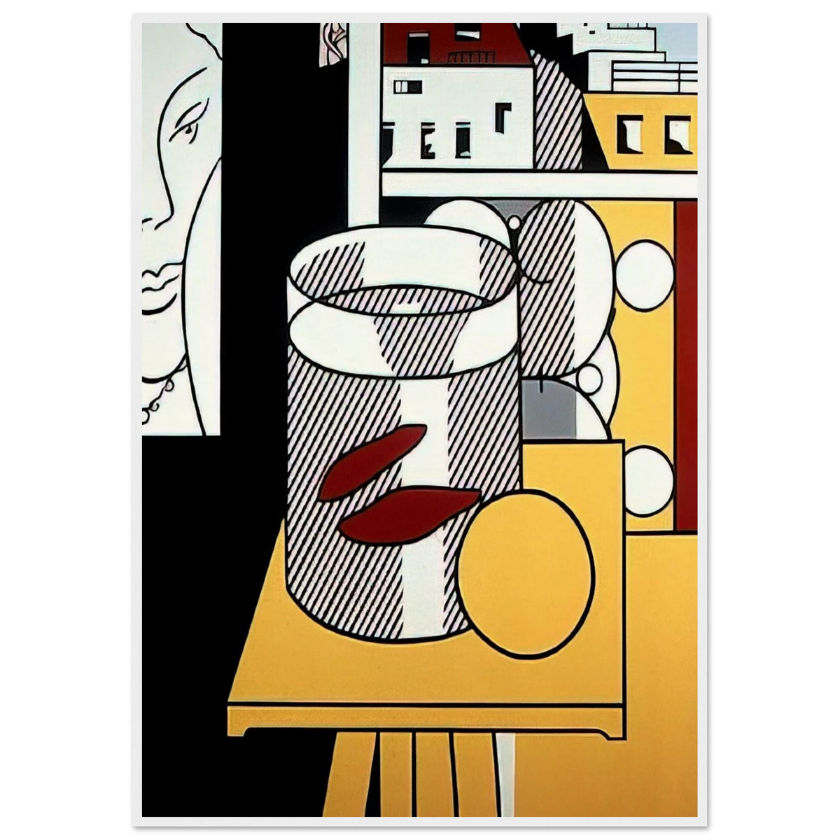 STILL LIFE WITH GOLDFISH 1974 Framed Poster | Roy Lichtenstein Framed Prints Wall Art | Roy Lichtenstein Shop