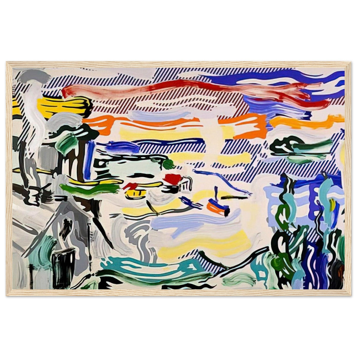 COAST VILLAGE 1987 Framed Poster | Roy Lichtenstein Framed Prints Wall Art | Roy Lichtenstein Shop