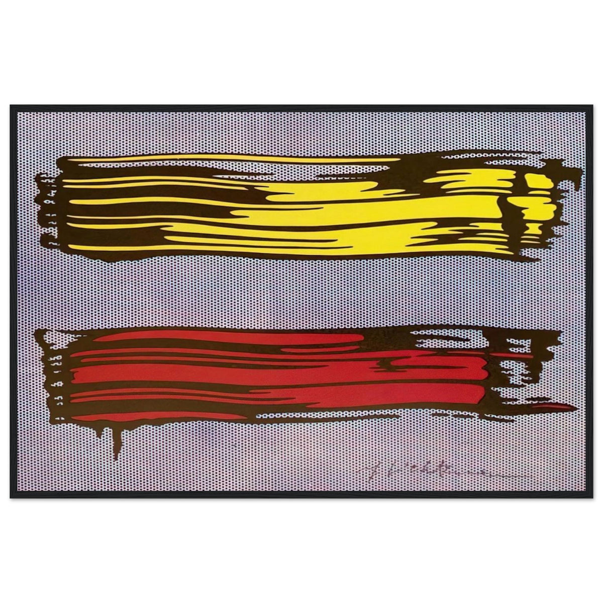 YELLOW AND RED BRUSHSTROKES 1966 Framed Poster | Roy Lichtenstein Framed Prints Wall Art | Roy Lichtenstein Shop