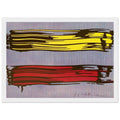 YELLOW AND RED BRUSHSTROKES 1966 Framed Poster | Roy Lichtenstein Framed Prints Wall Art | Roy Lichtenstein Shop