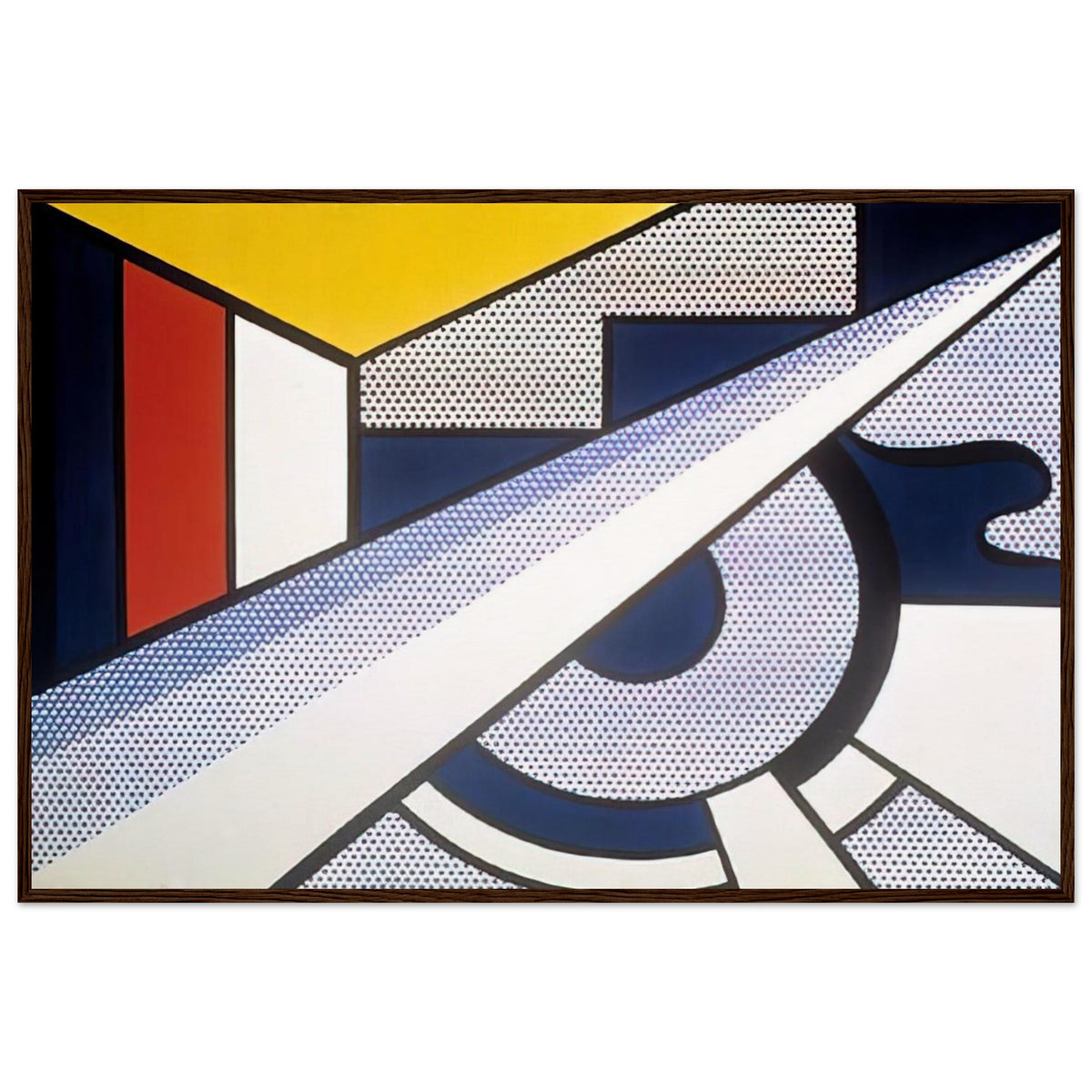 MODERN PAINTING WITH WEDGE 1967 Framed Poster | Roy Lichtenstein Framed Prints Wall Art | Roy Lichtenstein Shop