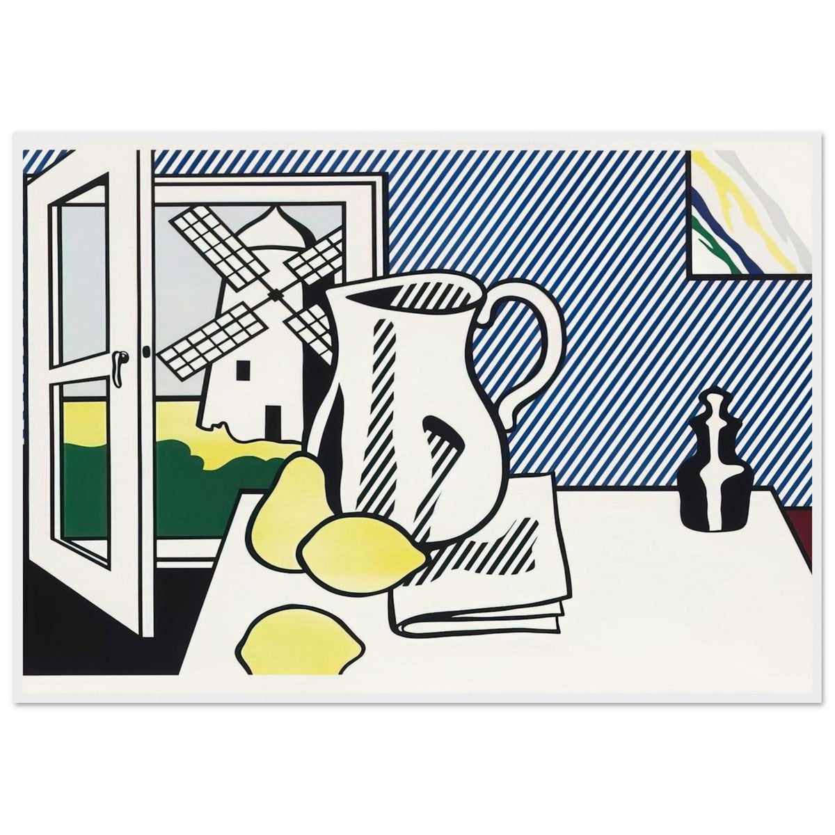 STILL LIFE WITH WINDMILL 1974 Framed Poster | Roy Lichtenstein Framed Prints Wall Art | Roy Lichtenstein Shop