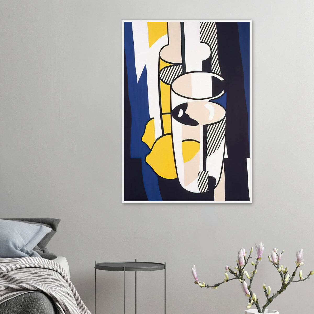 GLASS AND LEMON IN A MIRROR 1974 Framed Poster | Roy Lichtenstein Framed Prints Wall Art | Roy Lichtenstein Shop
