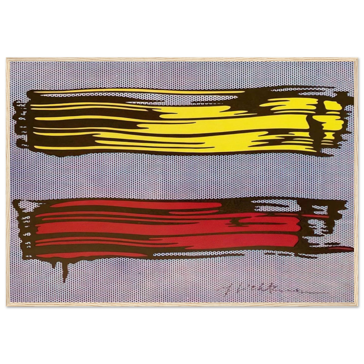 YELLOW AND RED BRUSHSTROKES 1966 Framed Poster | Roy Lichtenstein Framed Prints Wall Art | Roy Lichtenstein Shop