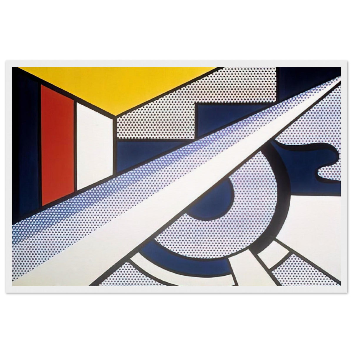 MODERN PAINTING WITH WEDGE 1967 Framed Poster | Roy Lichtenstein Framed Prints Wall Art | Roy Lichtenstein Shop