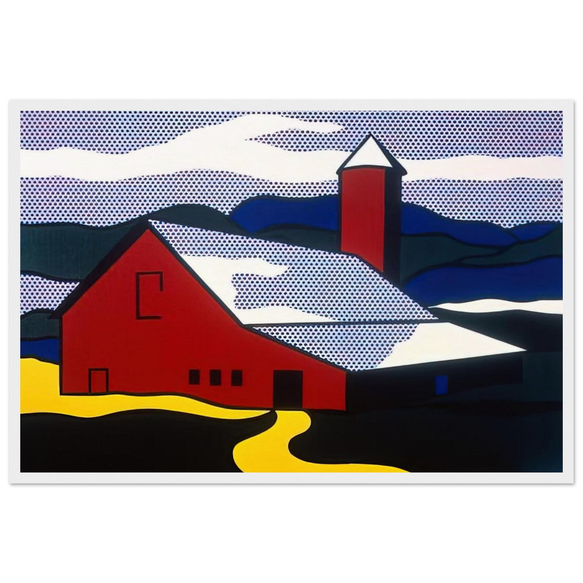 RED BARN II 1969 Framed Poster | Roy Lichtenstein Framed Prints Wall Art | Roy Lichtenstein Shop