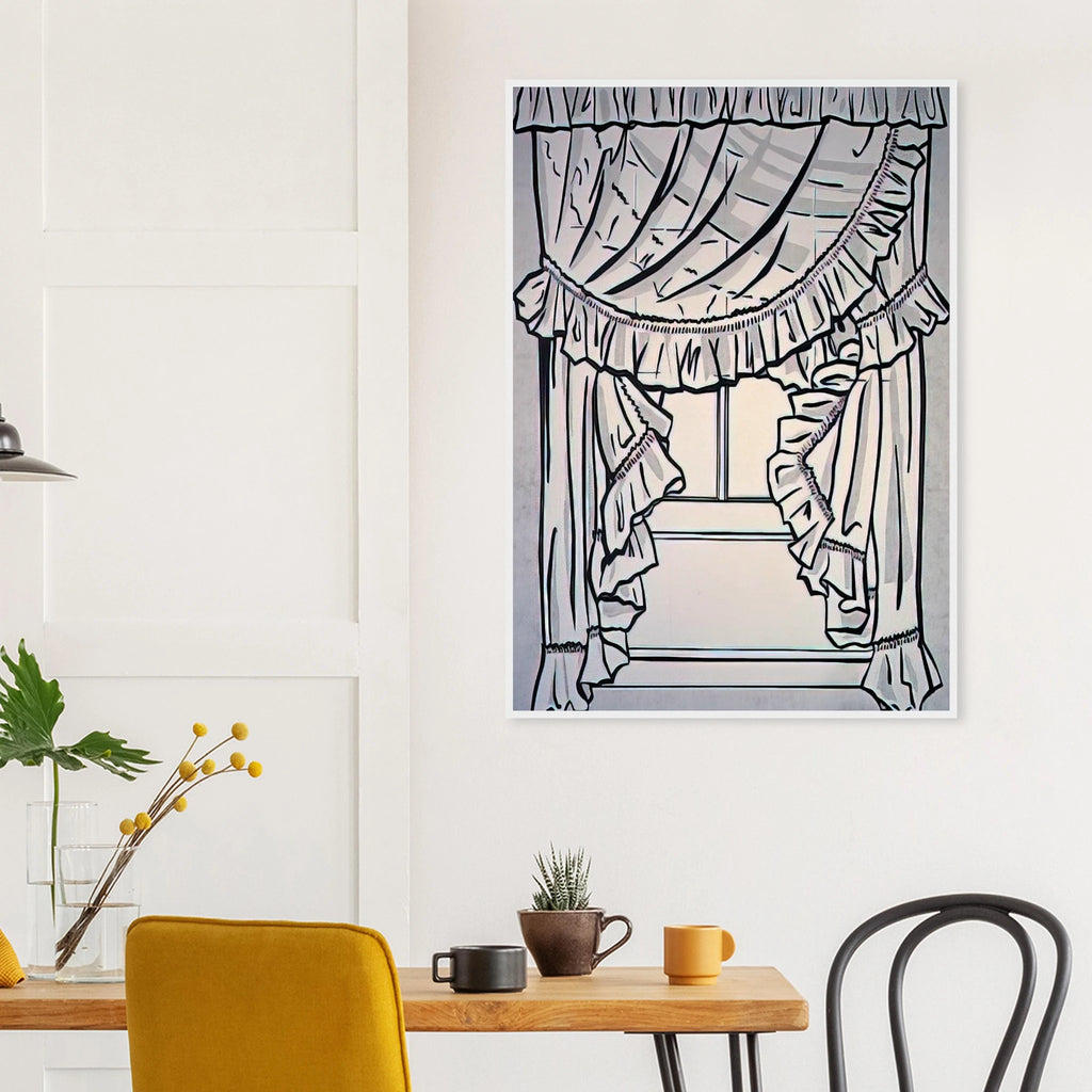CURTAINS 1962 Framed Poster | Roy Lichtenstein Framed Prints Wall Art | Roy Lichtenstein Shop