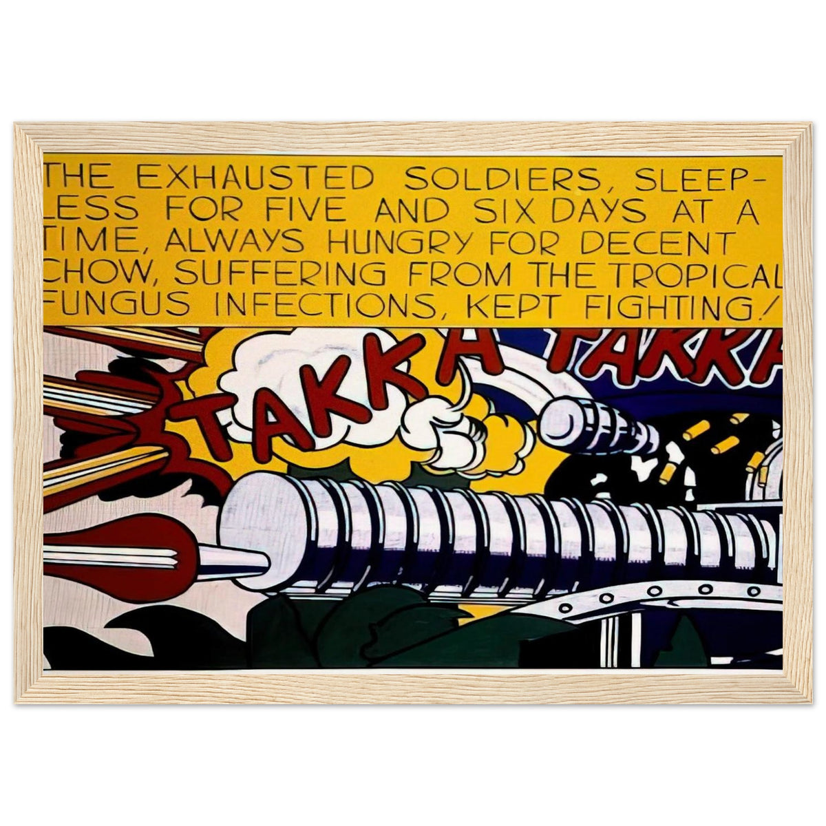 TAKKA TAKKA 1962 Framed Poster | Roy Lichtenstein Framed Prints Wall Art | Roy Lichtenstein Shop