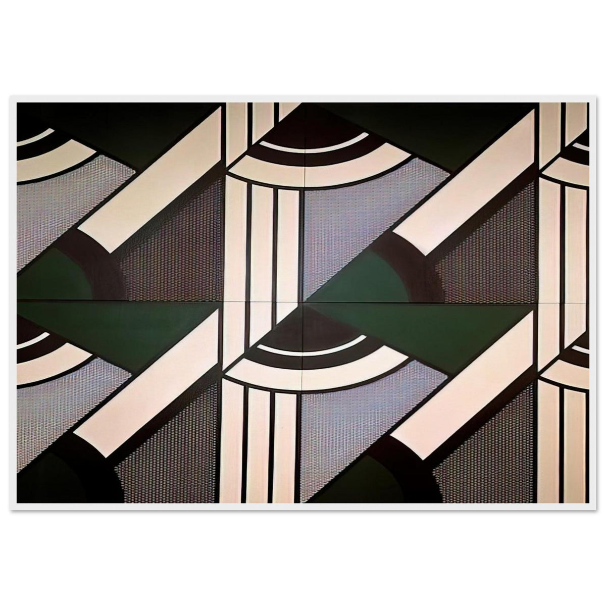 MODULAR PAINTING WITH FOUR PANELS 6 1970 Framed Poster | Roy Lichtenstein Framed Prints Wall Art | Roy Lichtenstein Shop