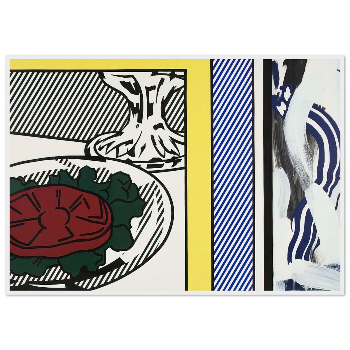 TOMATO AND ABSTRACTION 1982 Framed Poster | Roy Lichtenstein Framed Prints Wall Art | Roy Lichtenstein Shop