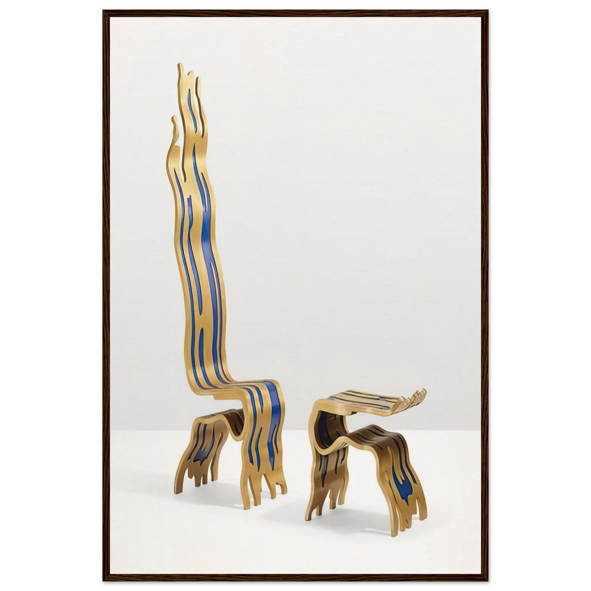 BRUSHSTROKE CHAIR AND OTTOMAN 1988 Framed Poster | Roy Lichtenstein Framed Prints Wall Art | Roy Lichtenstein Shop