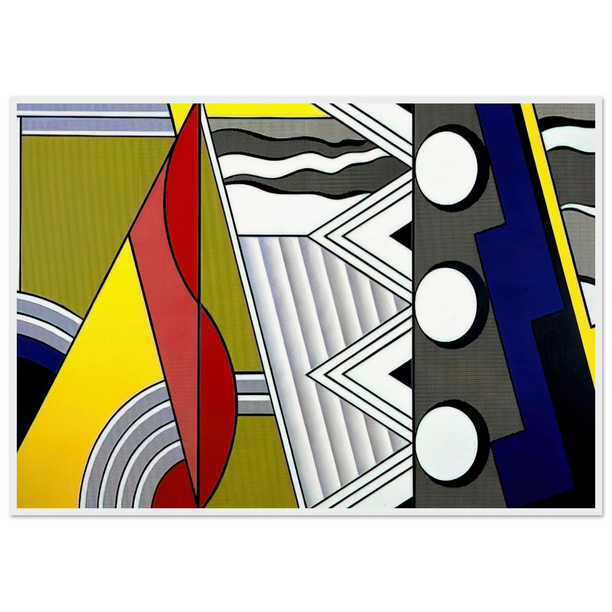 MODERN PAINTING WITH CLEF 1967 Framed Poster | Roy Lichtenstein Framed Prints Wall Art | Roy Lichtenstein Shop