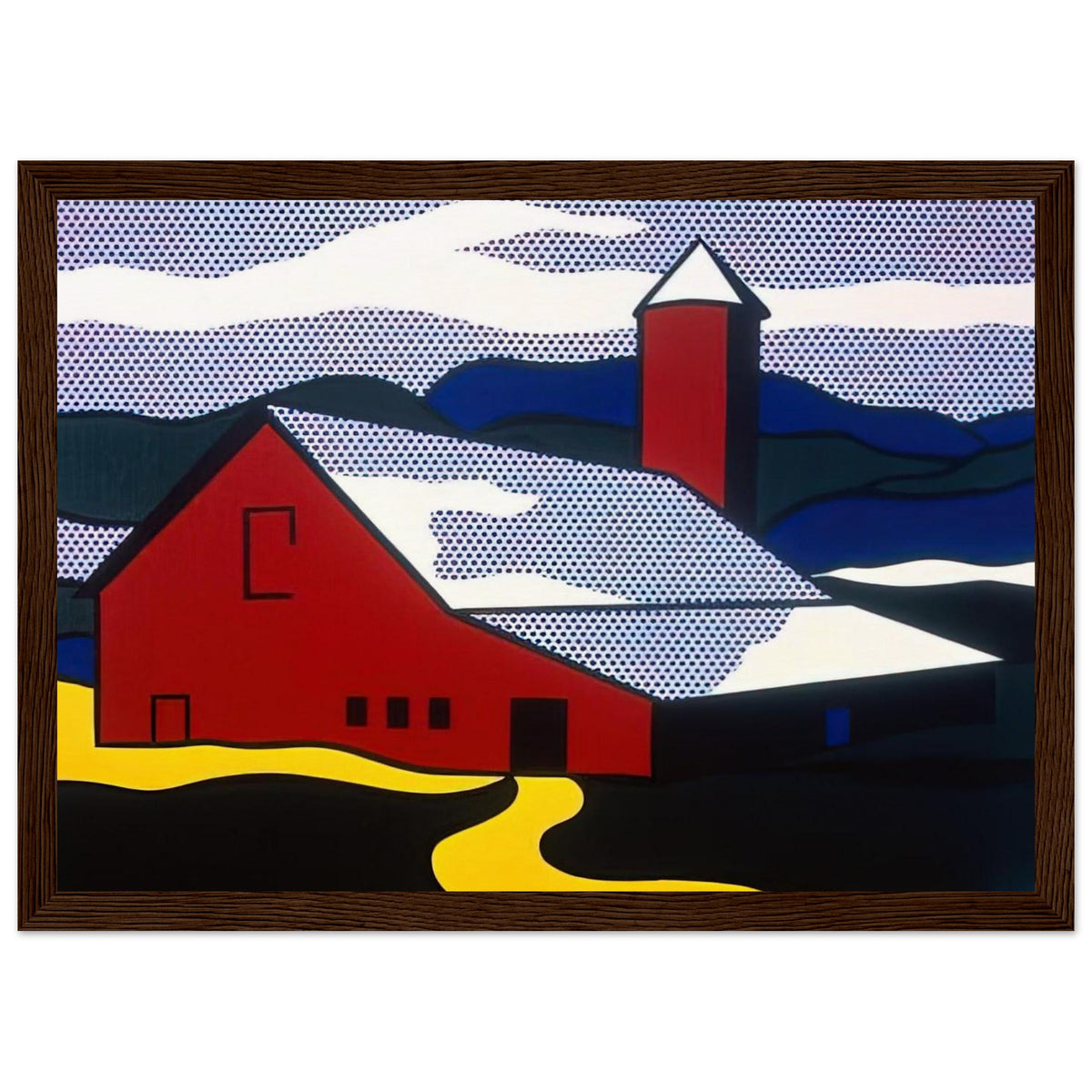 RED BARN II 1969 Framed Poster | Roy Lichtenstein Framed Prints Wall Art | Roy Lichtenstein Shop