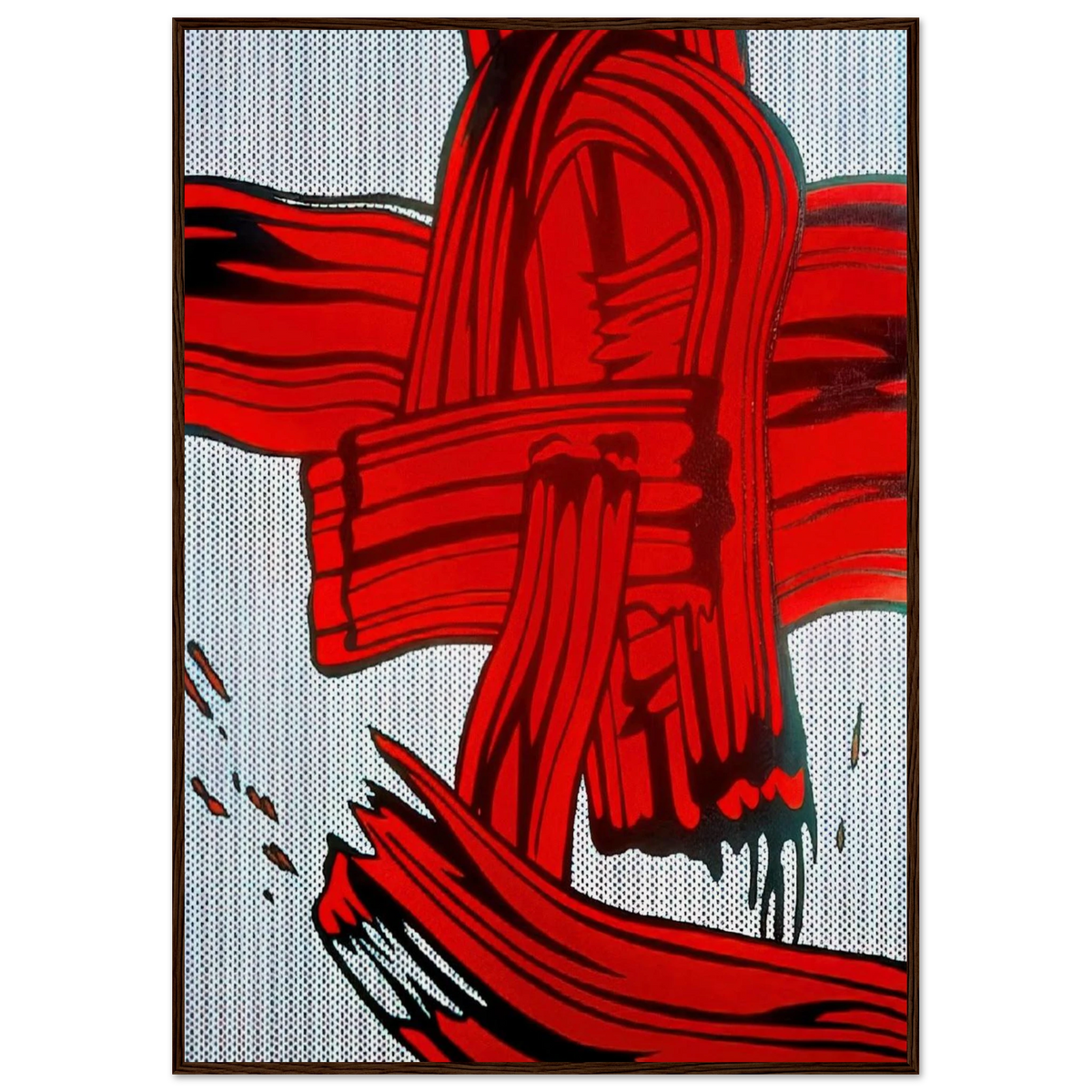RED PAINTING BRUSHSTROKE 1965 Framed Poster | Roy Lichtenstein Framed Prints Wall Art | Roy Lichtenstein Shop
