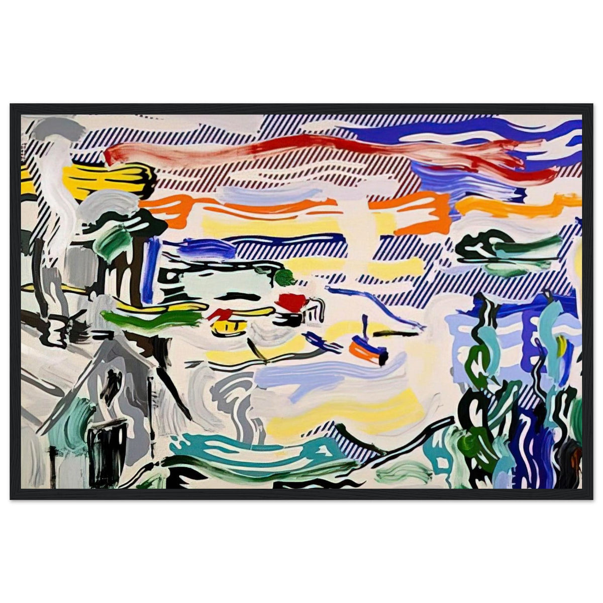 COAST VILLAGE 1987 Framed Poster | Roy Lichtenstein Framed Prints Wall Art | Roy Lichtenstein Shop