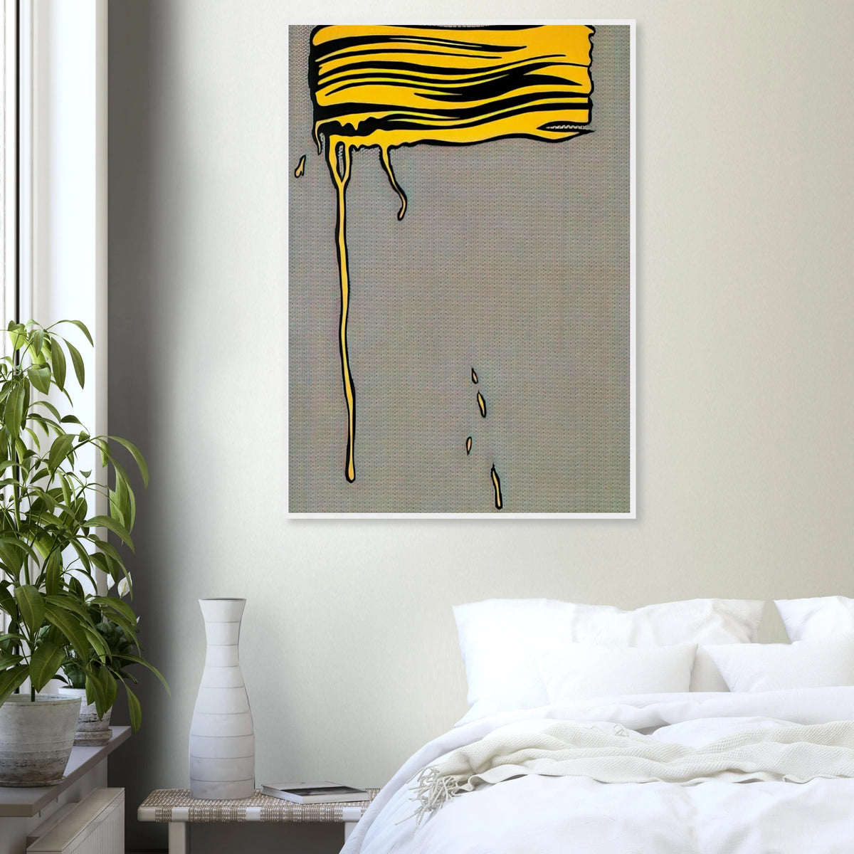 YELLOW BRUSHSTROKE I 1965 Framed Poster | Roy Lichtenstein Framed Prints Wall Art | Roy Lichtenstein Shop