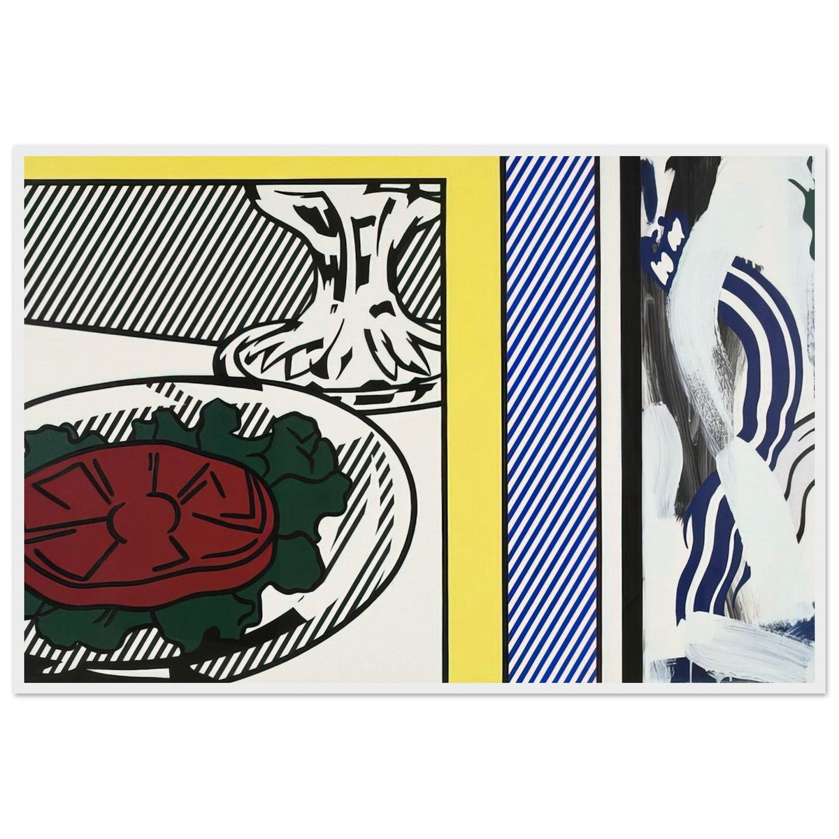 TOMATO AND ABSTRACTION 1982 Framed Poster | Roy Lichtenstein Framed Prints Wall Art | Roy Lichtenstein Shop