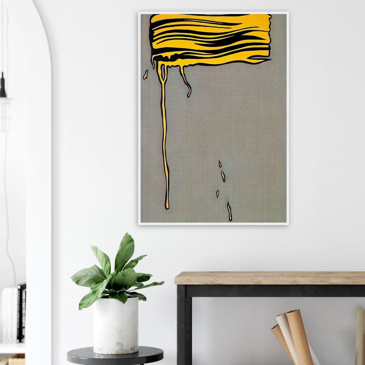 YELLOW BRUSHSTROKE I 1965 Framed Poster | Roy Lichtenstein Framed Prints Wall Art | Roy Lichtenstein Shop