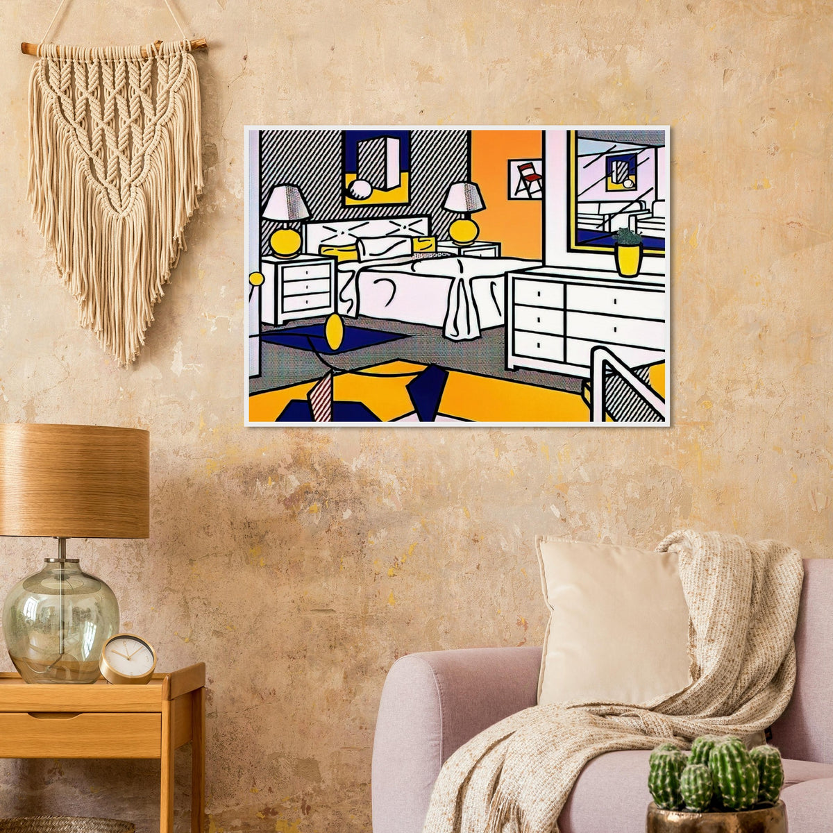 INTERIOR WITH MOBILE 1992 Framed Poster | Roy Lichtenstein Framed Prints Wall Art | Roy Lichtenstein Shop
