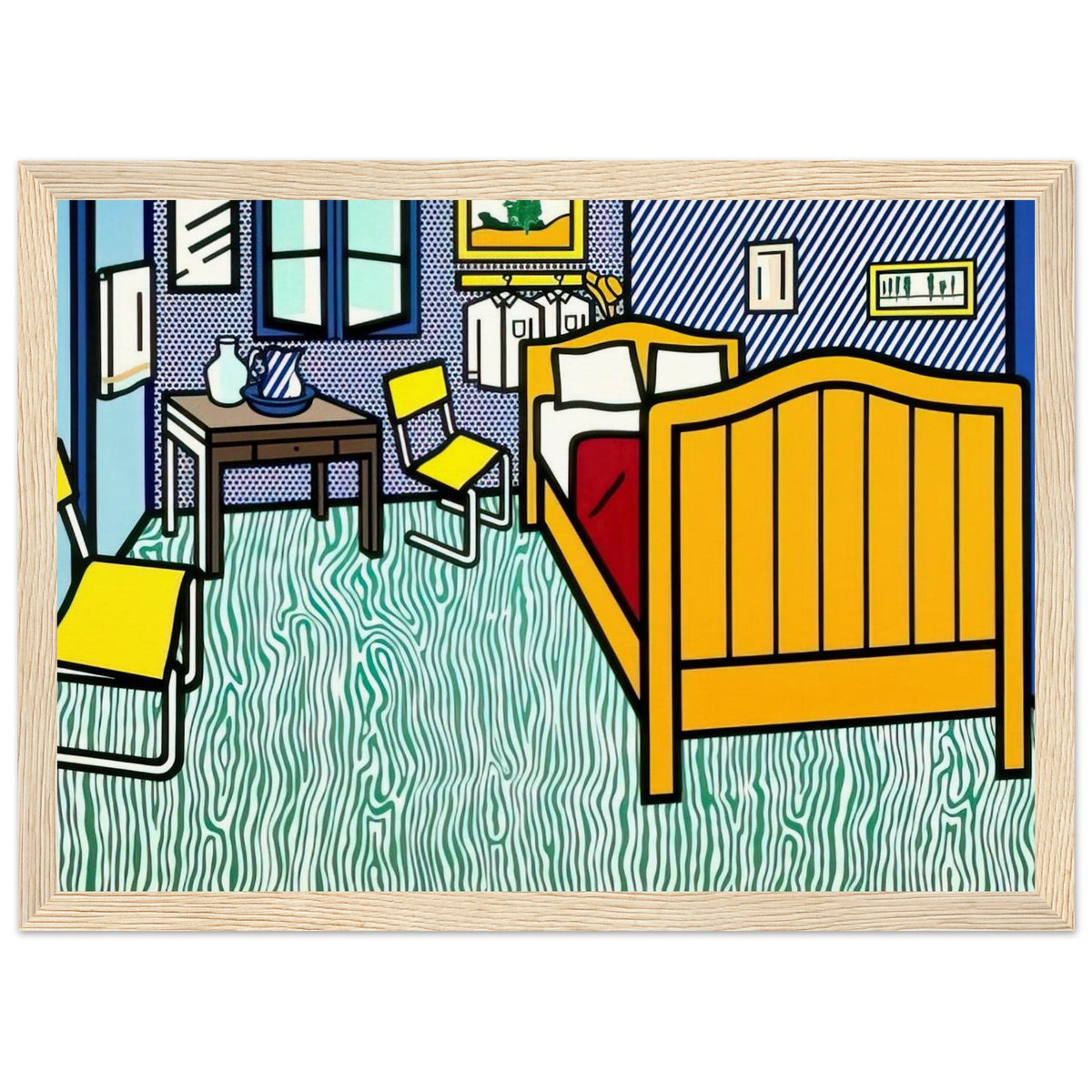 BEDROOM AT ARLES 1992 Framed Poster | Roy Lichtenstein Framed Prints Wall Art | Roy Lichtenstein Shop