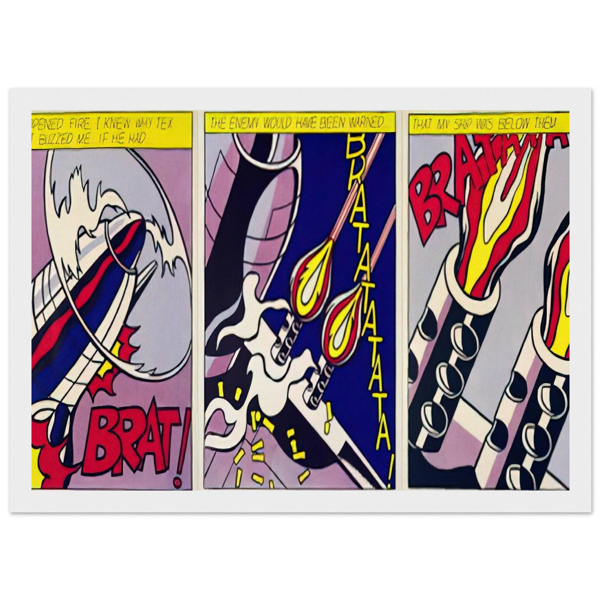 AS I OPENED FIRE 1964 Framed Poster | Roy Lichtenstein Framed Prints Wall Art | Roy Lichtenstein Shop