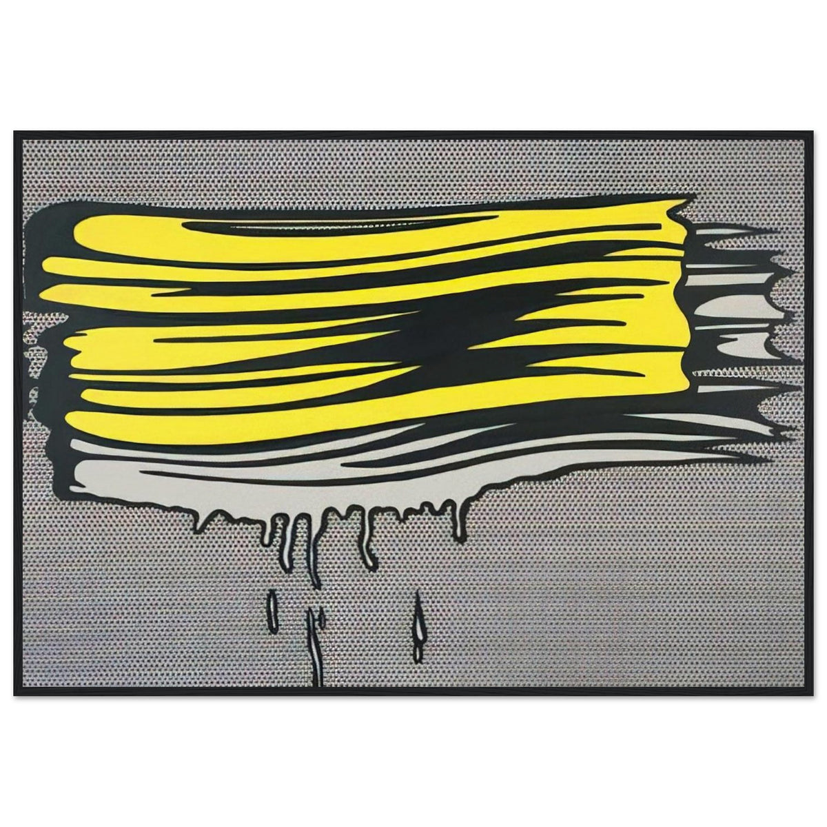 YELLOW AND WHITE BRUSHSTROKES 1965 Framed Poster | Roy Lichtenstein Framed Prints Wall Art | Roy Lichtenstein Shop