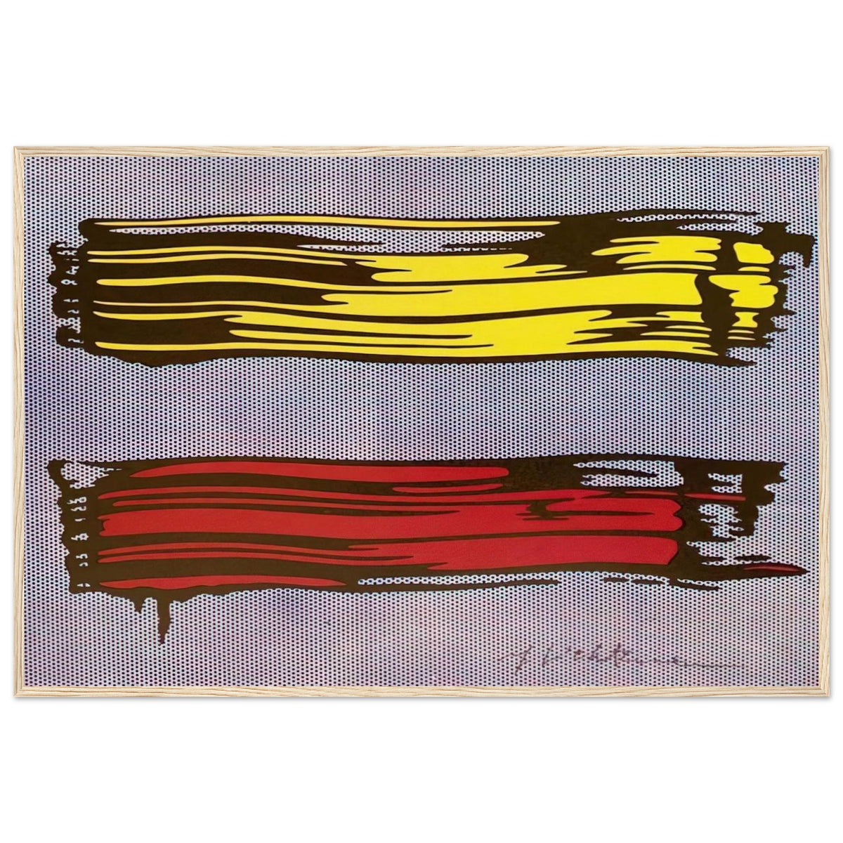 YELLOW AND RED BRUSHSTROKES 1966 Framed Poster | Roy Lichtenstein Framed Prints Wall Art | Roy Lichtenstein Shop