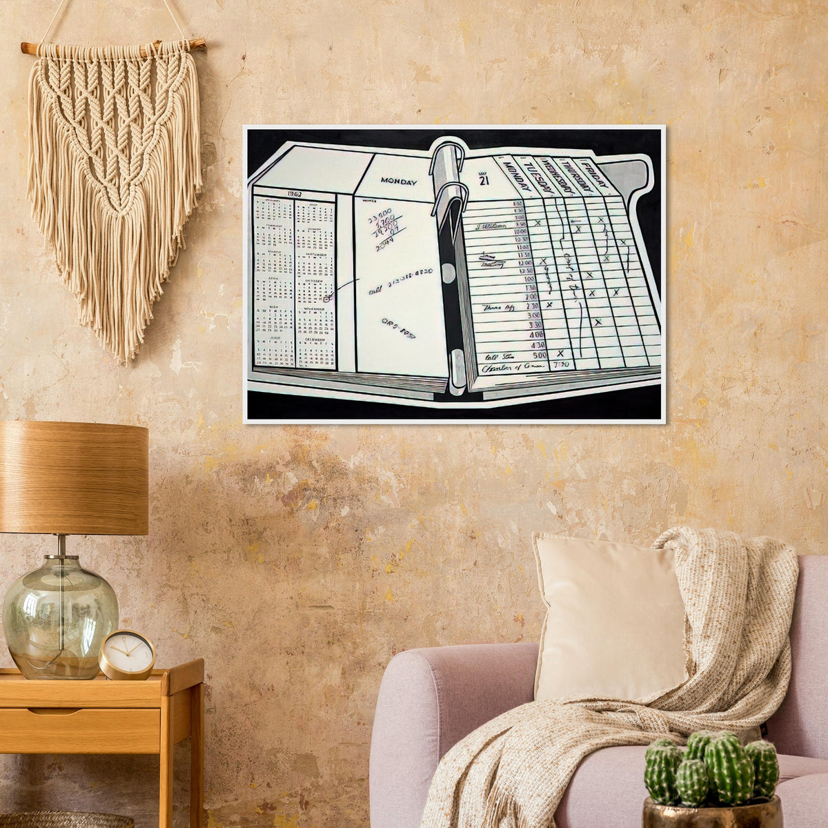 DESK CALENDAR 1962 Framed Poster | Roy Lichtenstein Framed Prints Wall Art | Roy Lichtenstein Shop