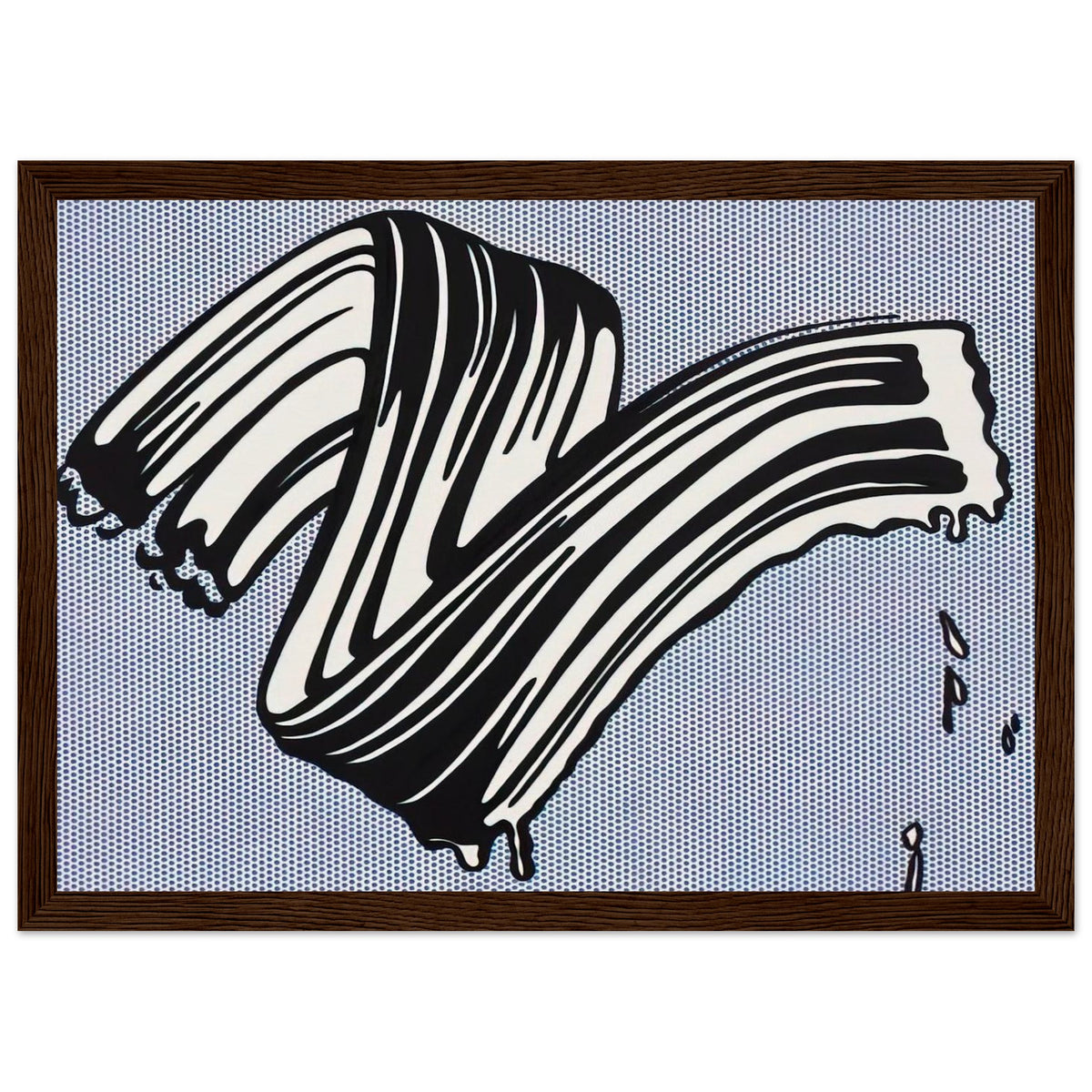 WHITE BRUSHSTROKE I 1965 Framed Poster | Roy Lichtenstein Framed Prints Wall Art | Roy Lichtenstein Shop