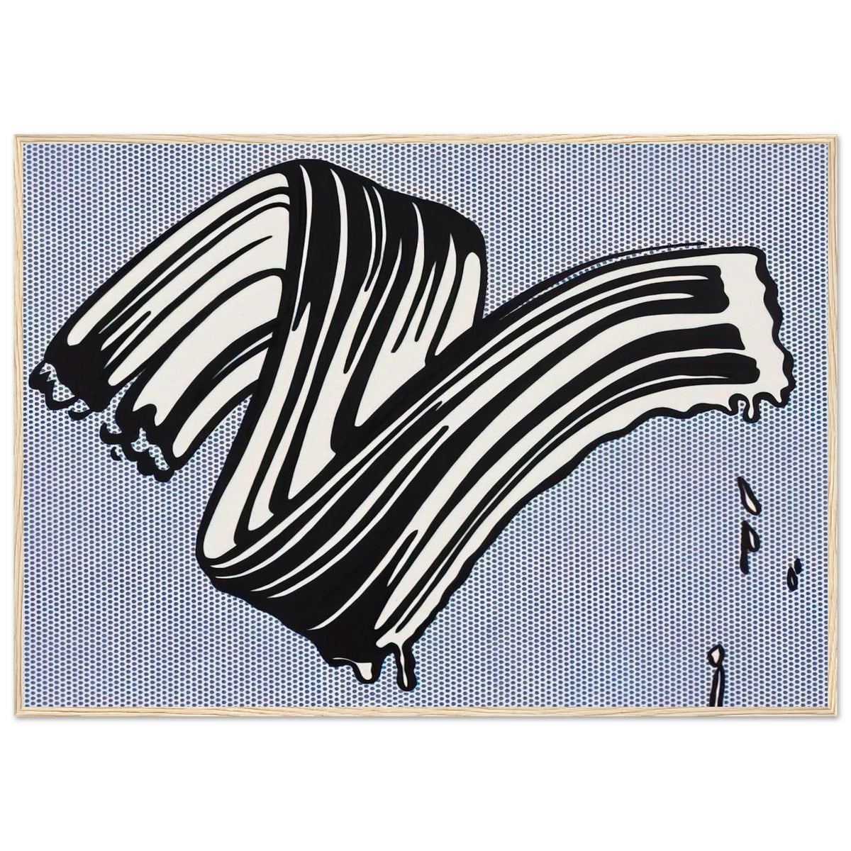 WHITE BRUSHSTROKE I 1965 Framed Poster | Roy Lichtenstein Framed Prints Wall Art | Roy Lichtenstein Shop