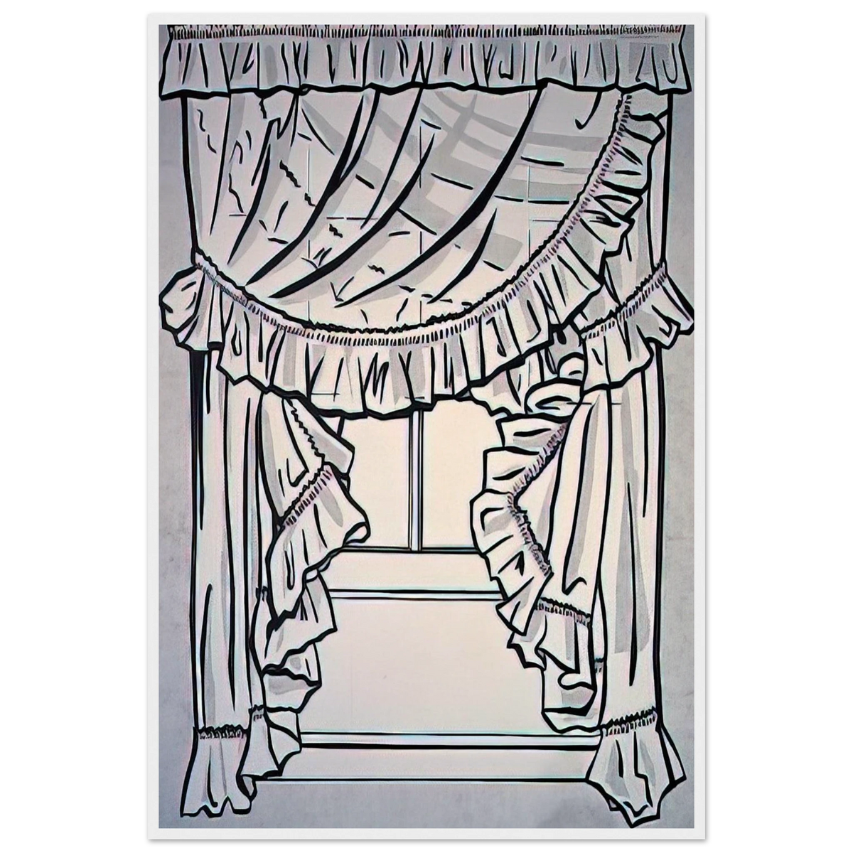 CURTAINS 1962 Framed Poster | Roy Lichtenstein Framed Prints Wall Art | Roy Lichtenstein Shop