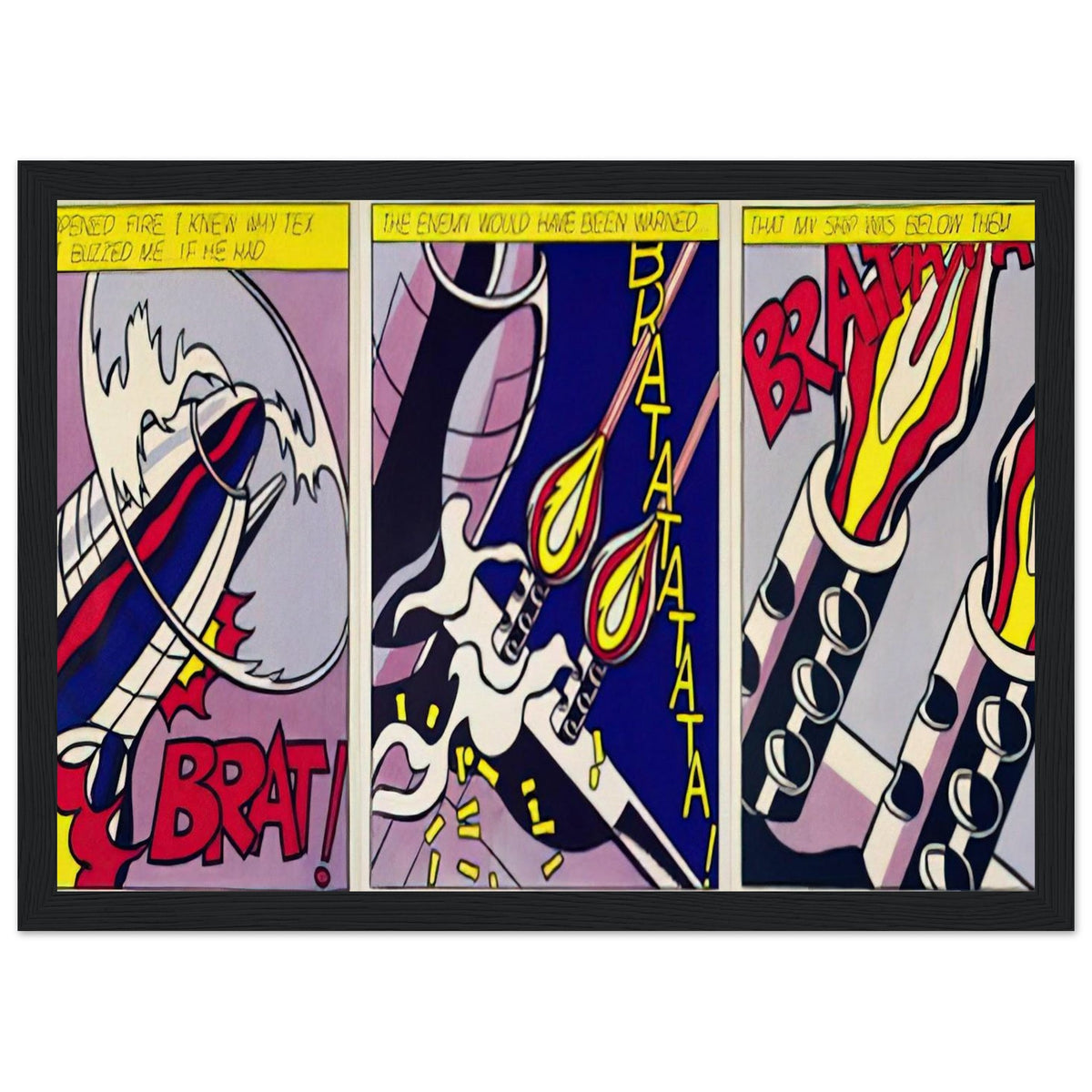 AS I OPENED FIRE 1964 Framed Poster | Roy Lichtenstein Framed Prints Wall Art | Roy Lichtenstein Shop