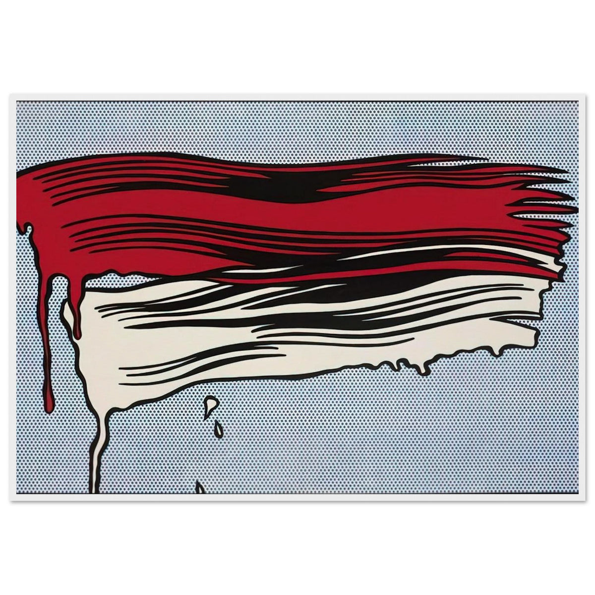 RED AND WHITE BRUSHSTROKES 1965 Framed Poster | Roy Lichtenstein Framed Prints Wall Art | Roy Lichtenstein Shop