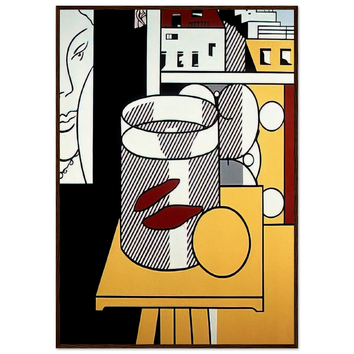 STILL LIFE WITH GOLDFISH 1974 Framed Poster | Roy Lichtenstein Framed Prints Wall Art | Roy Lichtenstein Shop