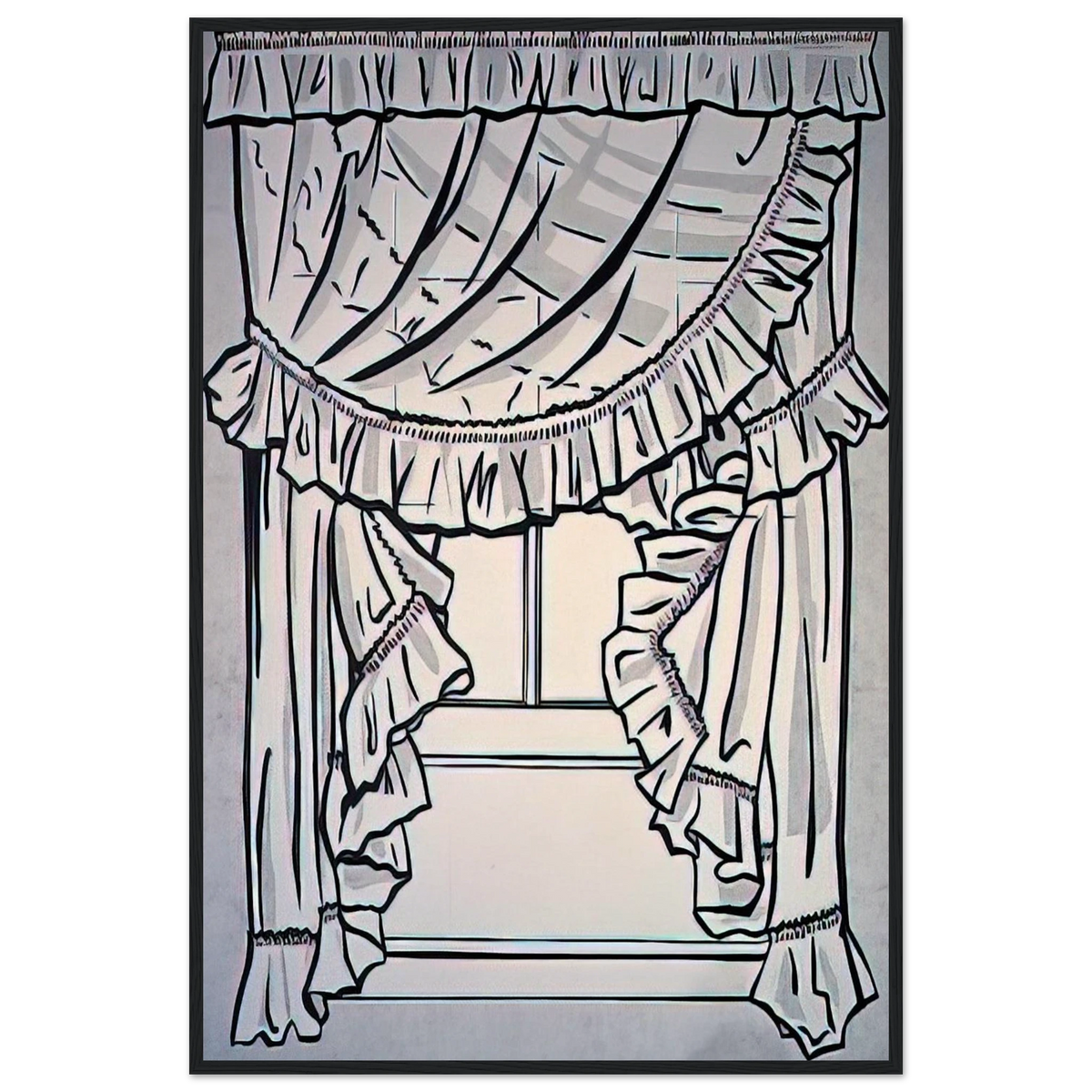 CURTAINS 1962 Framed Poster | Roy Lichtenstein Framed Prints Wall Art | Roy Lichtenstein Shop