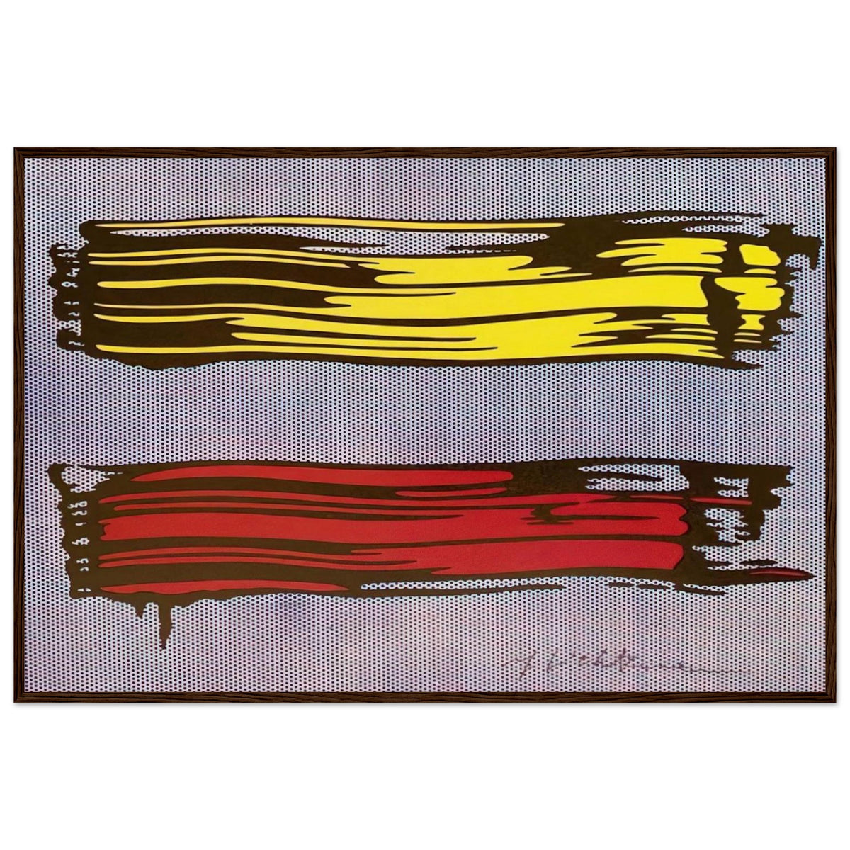 YELLOW AND RED BRUSHSTROKES 1966 Framed Poster | Roy Lichtenstein Framed Prints Wall Art | Roy Lichtenstein Shop