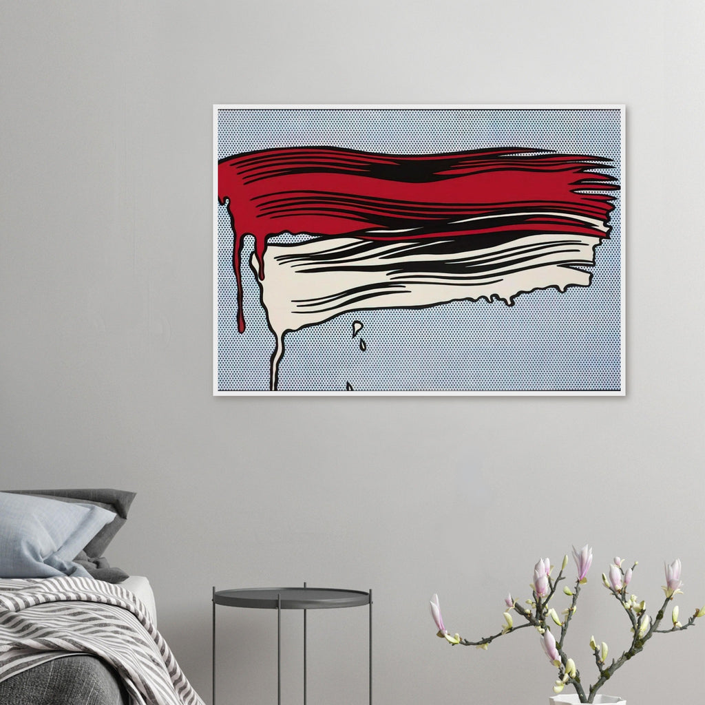 RED AND WHITE BRUSHSTROKES 1965 Framed Poster | Roy Lichtenstein Framed Prints Wall Art | Roy Lichtenstein Shop