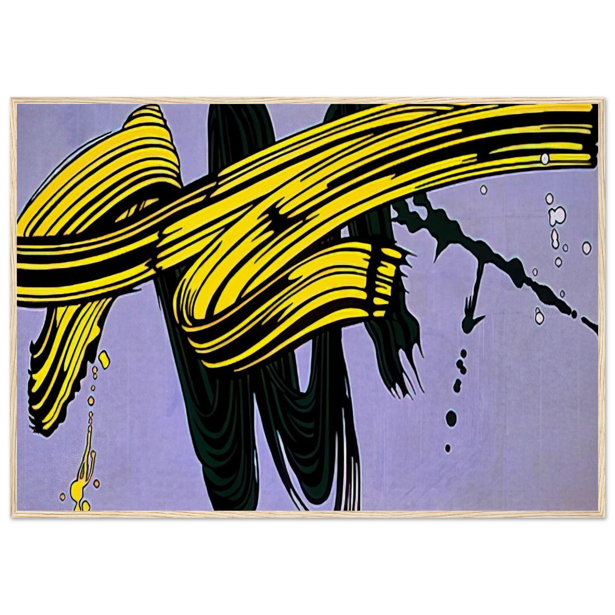 YELLOW AND GREEN BRUSHSTROKES 1966 Framed Poster | Roy Lichtenstein Framed Prints Wall Art | Roy Lichtenstein Shop