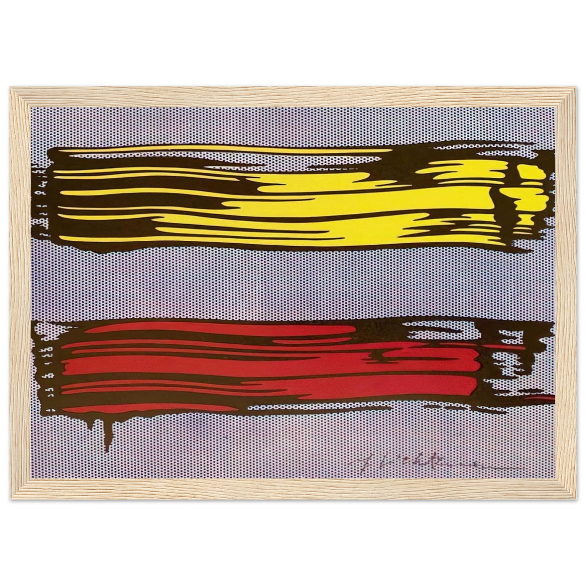 YELLOW AND RED BRUSHSTROKES 1966 Framed Poster | Roy Lichtenstein Framed Prints Wall Art | Roy Lichtenstein Shop