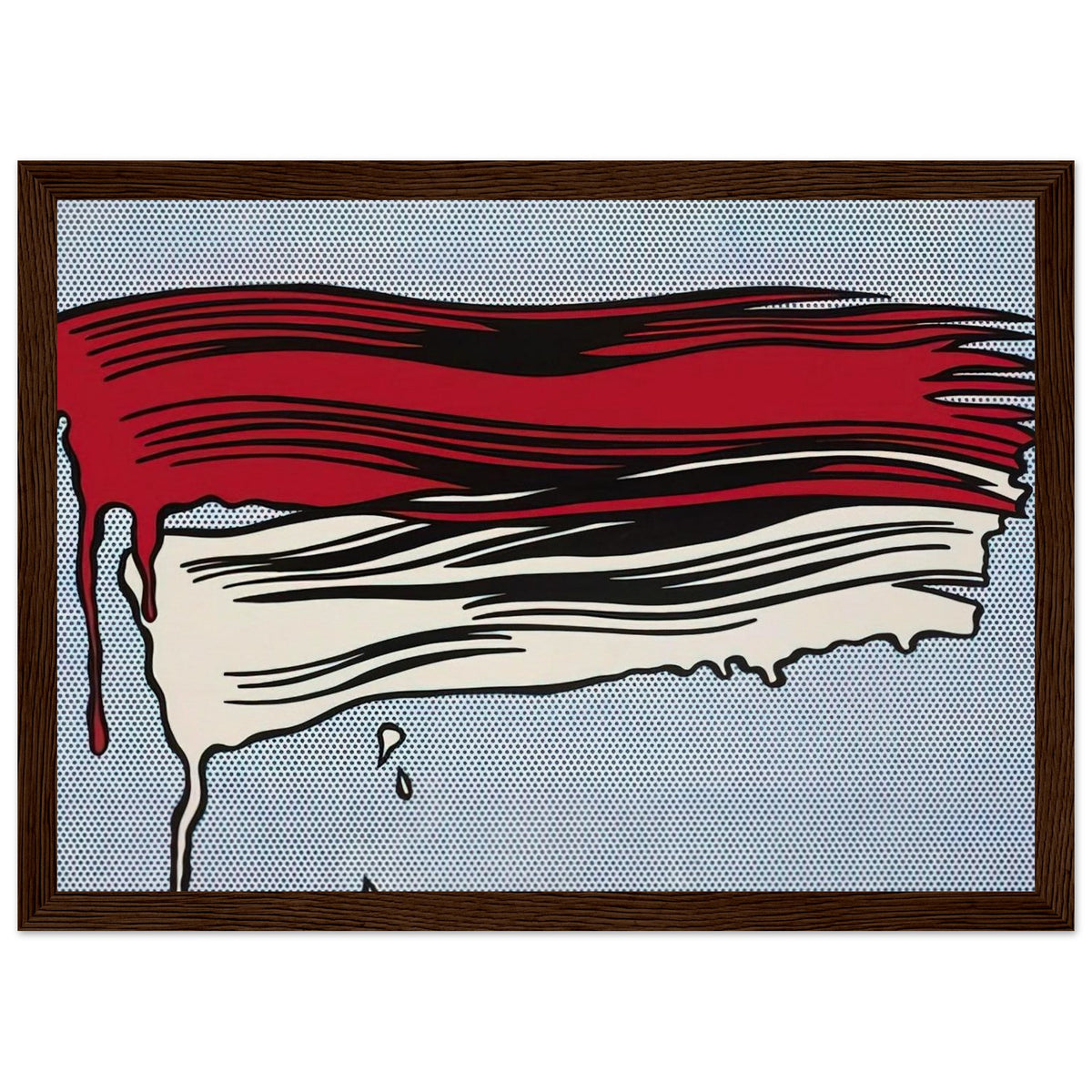 RED AND WHITE BRUSHSTROKES 1965 Framed Poster | Roy Lichtenstein Framed Prints Wall Art | Roy Lichtenstein Shop