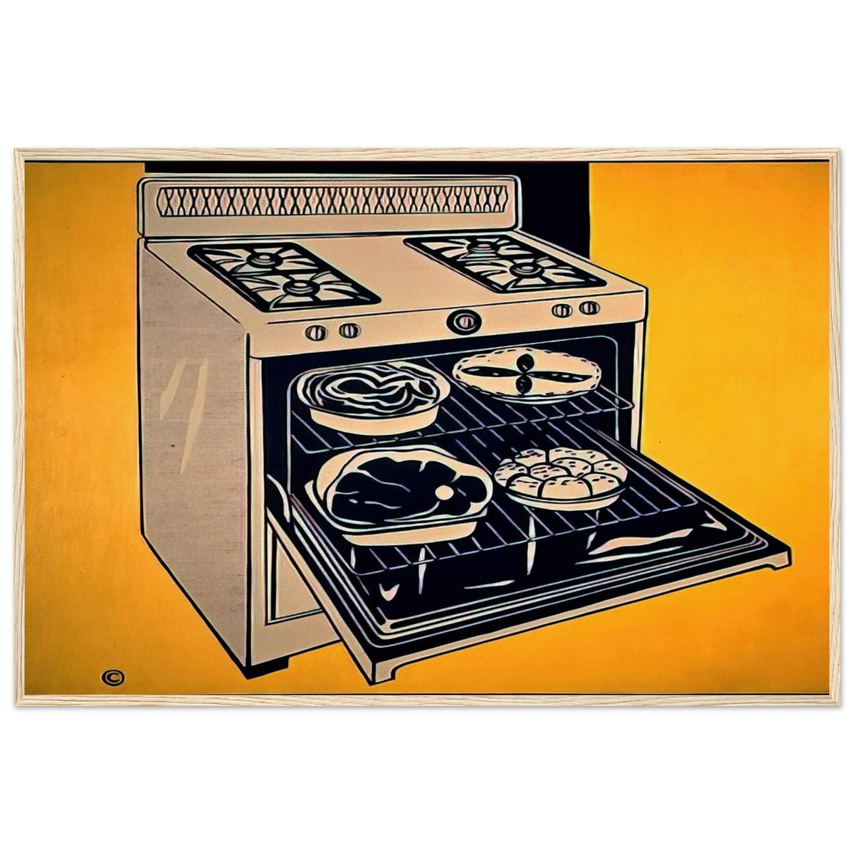 KITCHEN RANGE 1962 Framed Poster | Roy Lichtenstein Framed Prints Wall Art | Roy Lichtenstein Shop