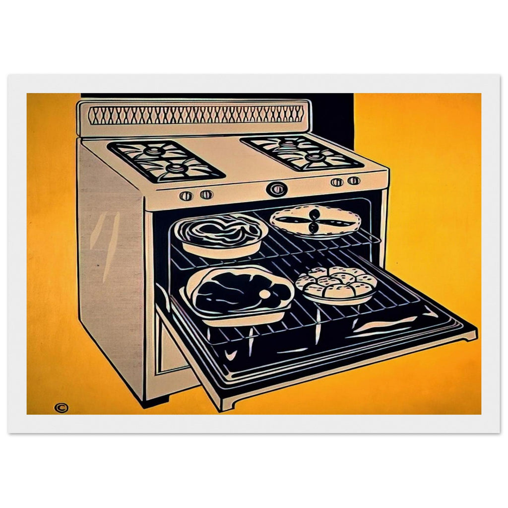 KITCHEN RANGE 1962 Framed Poster | Roy Lichtenstein Framed Prints Wall Art | Roy Lichtenstein Shop