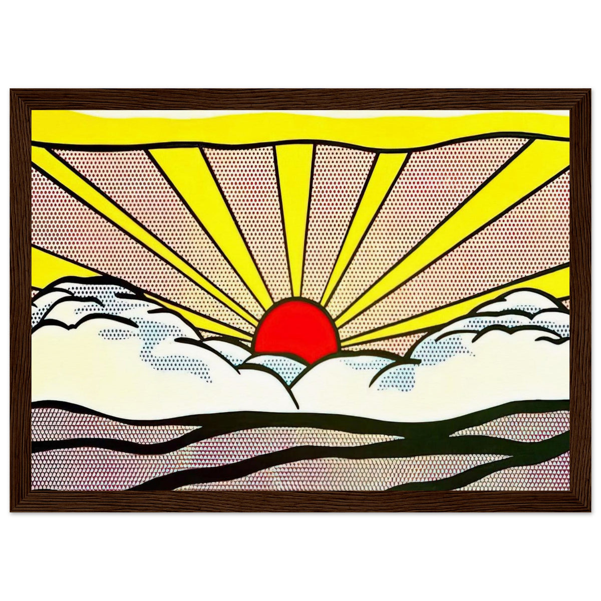 SUNRISE 1965 Framed Poster | Roy Lichtenstein Framed Prints Wall Art | Roy Lichtenstein Shop