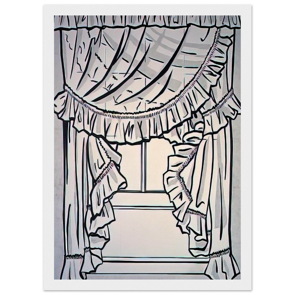 CURTAINS 1962 Framed Poster | Roy Lichtenstein Framed Prints Wall Art | Roy Lichtenstein Shop