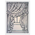 CURTAINS 1962 Framed Poster | Roy Lichtenstein Framed Prints Wall Art | Roy Lichtenstein Shop