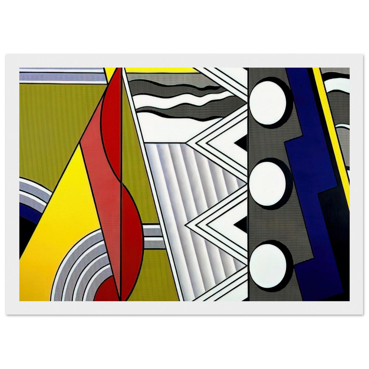 MODERN PAINTING WITH CLEF 1967 Framed Poster | Roy Lichtenstein Framed Prints Wall Art | Roy Lichtenstein Shop