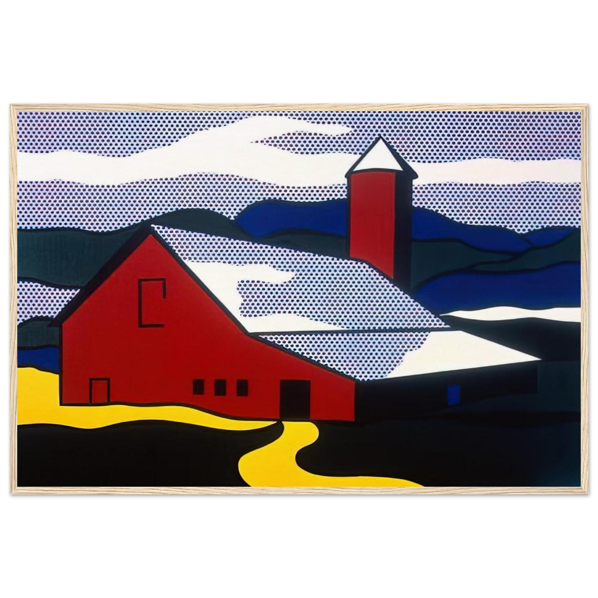 RED BARN II 1969 Framed Poster | Roy Lichtenstein Framed Prints Wall Art | Roy Lichtenstein Shop